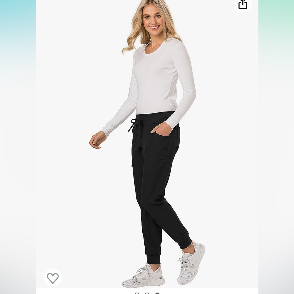 HeartSoul Black Jogger Scrub Pants